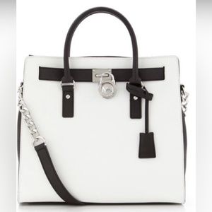 Michael Kors Black and White Hamilton Bag